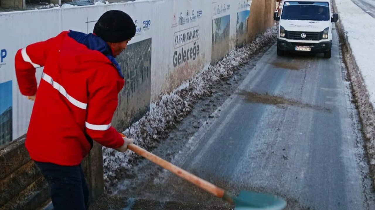 Kahramanmaraş Büyükşehir’den Buzlanmaya Anında Müdahale!