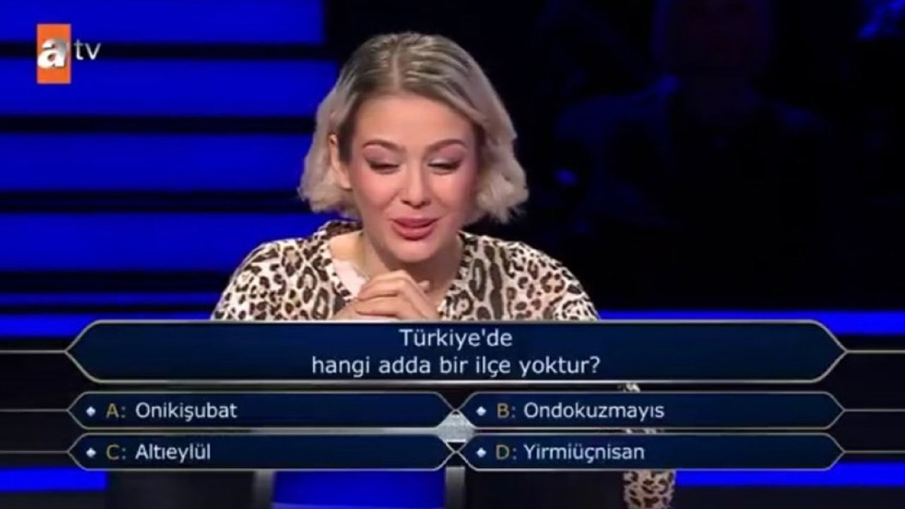 Milyoner'deki "İlçe" Sorusu Yarışmacıyı Terletti! Kahramanmaraş detayı dikkat çekti...