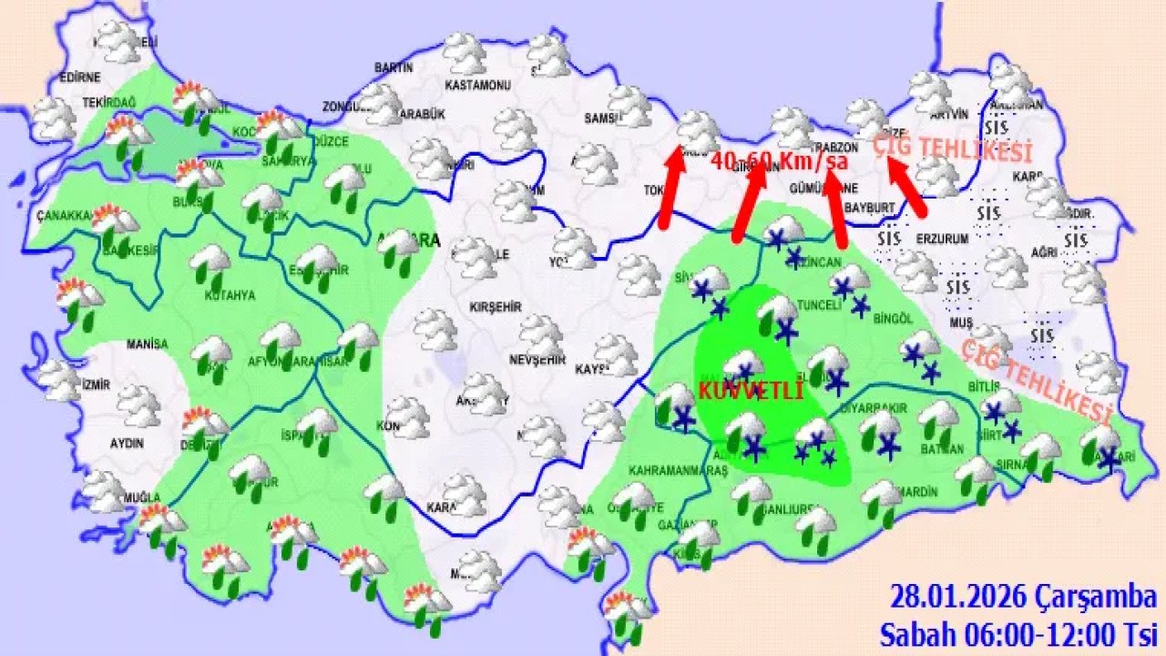 Kahramanmaraş dahil 12 İlde kuvvetli yağış var!