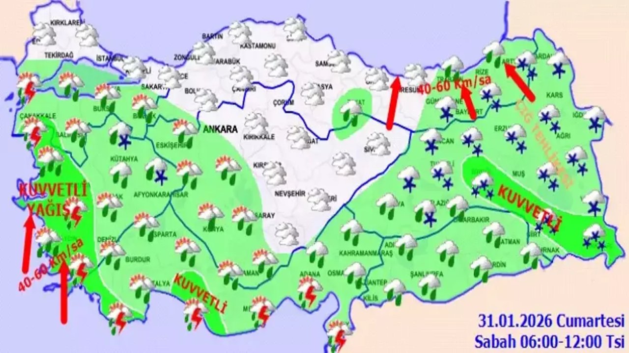 SON DAKİKA | Meteoroloji Alarm Verdi: 4 Gün Sürecek! Turuncu ve Sarı Kodlu Uyarı Yayınlandı