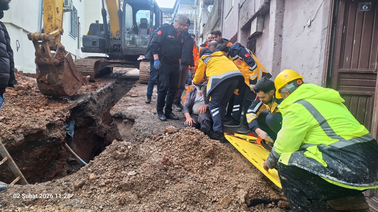 Kahramanmaraş’ta Altyapı Çalışmasında Göçük: 1 Yaralı