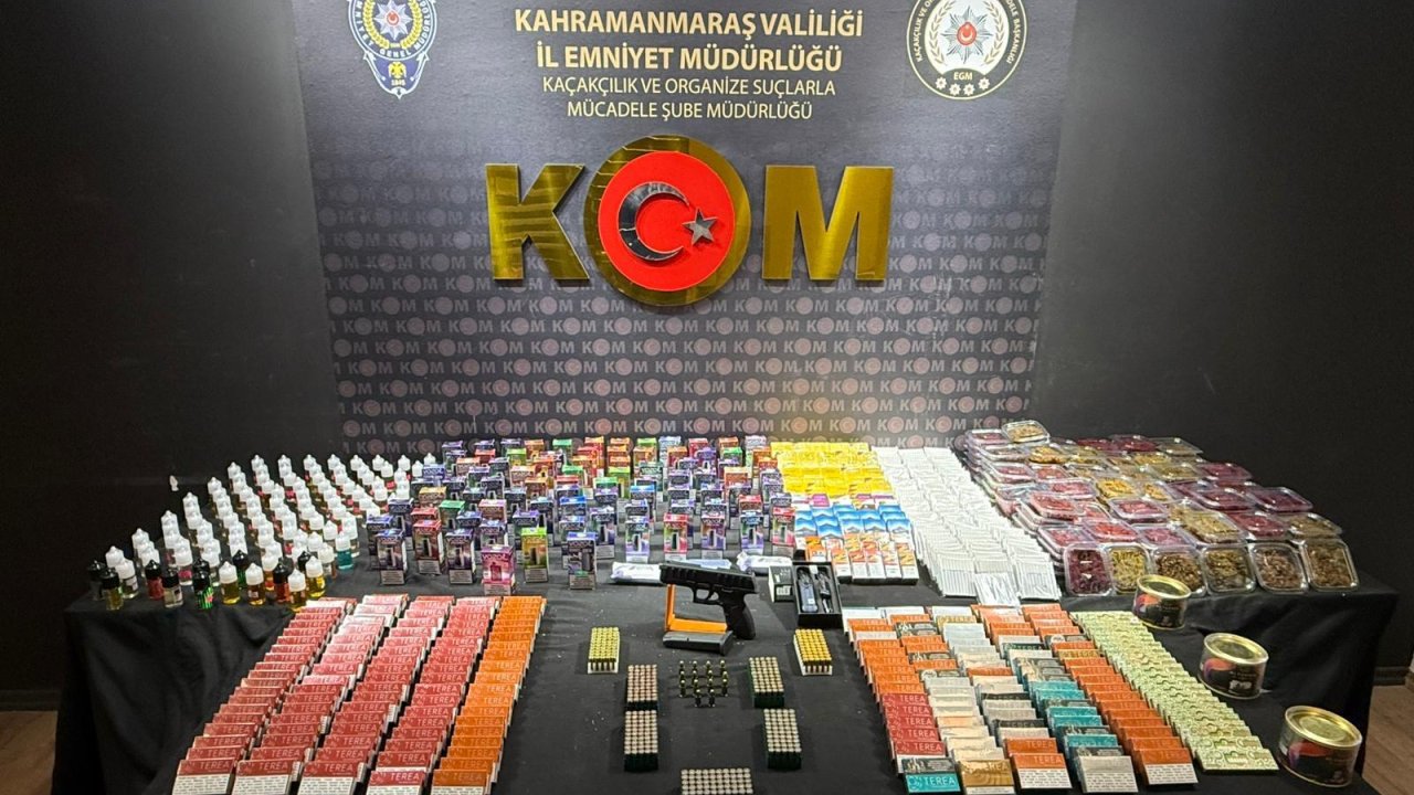 Kahramanmaraş’ta Kaçak Tütün ve Silah Ele Geçirildi!