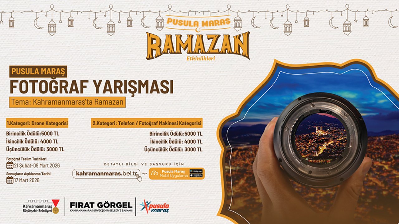 Pusula Maraş’tan Gençlere Ramazan Temalı Ödüllü Fotoğraf Yarışması!