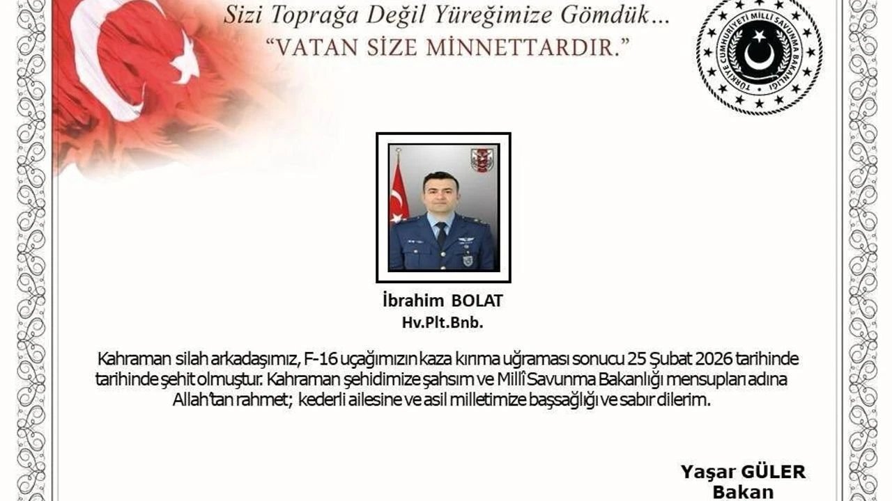Şehit Pilot Hava Pilot Binbaşı İbrahim Bolat Kimdir? Balıkesir’de F-16 Düştü