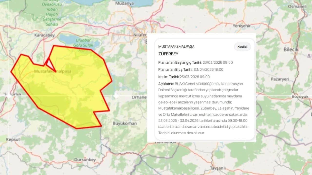 Bursa Su Kesintisi 2026: Tarihler, Saatler ve Etkilenen Bölgeler