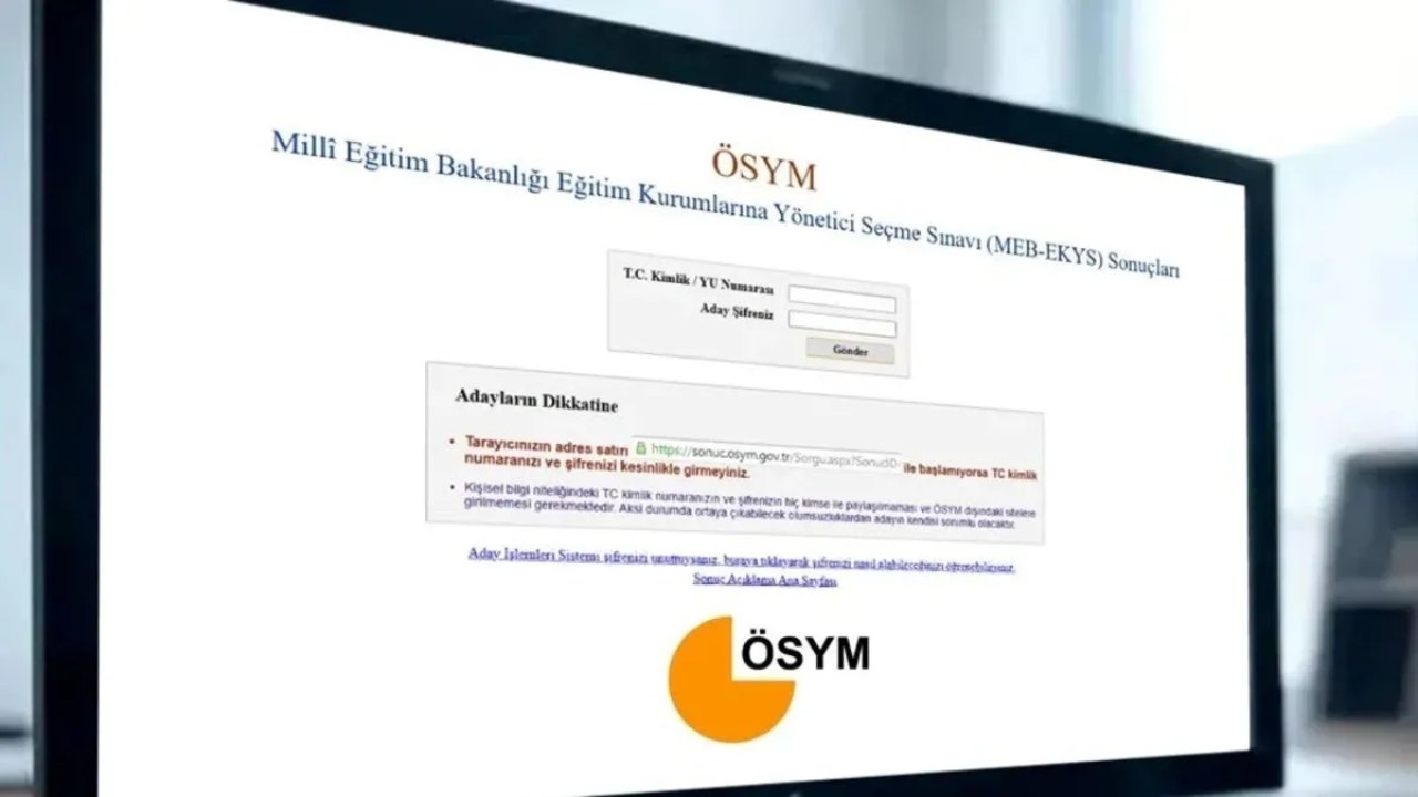 EKYS Sonuçları Nasıl Sorgulanır? MEB Eğitim Kurumları Yönetici Seçme Sınavı Puanları ve Sıralamalar