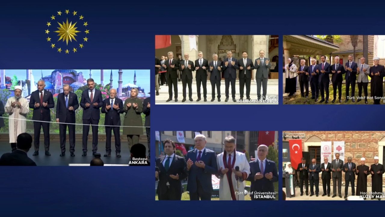 Kahramanmaraş Ulu Camii Yeniden İbadete Açıldı! Cumhurbaşkanı Erdoğan’dan Canlı Bağlantı