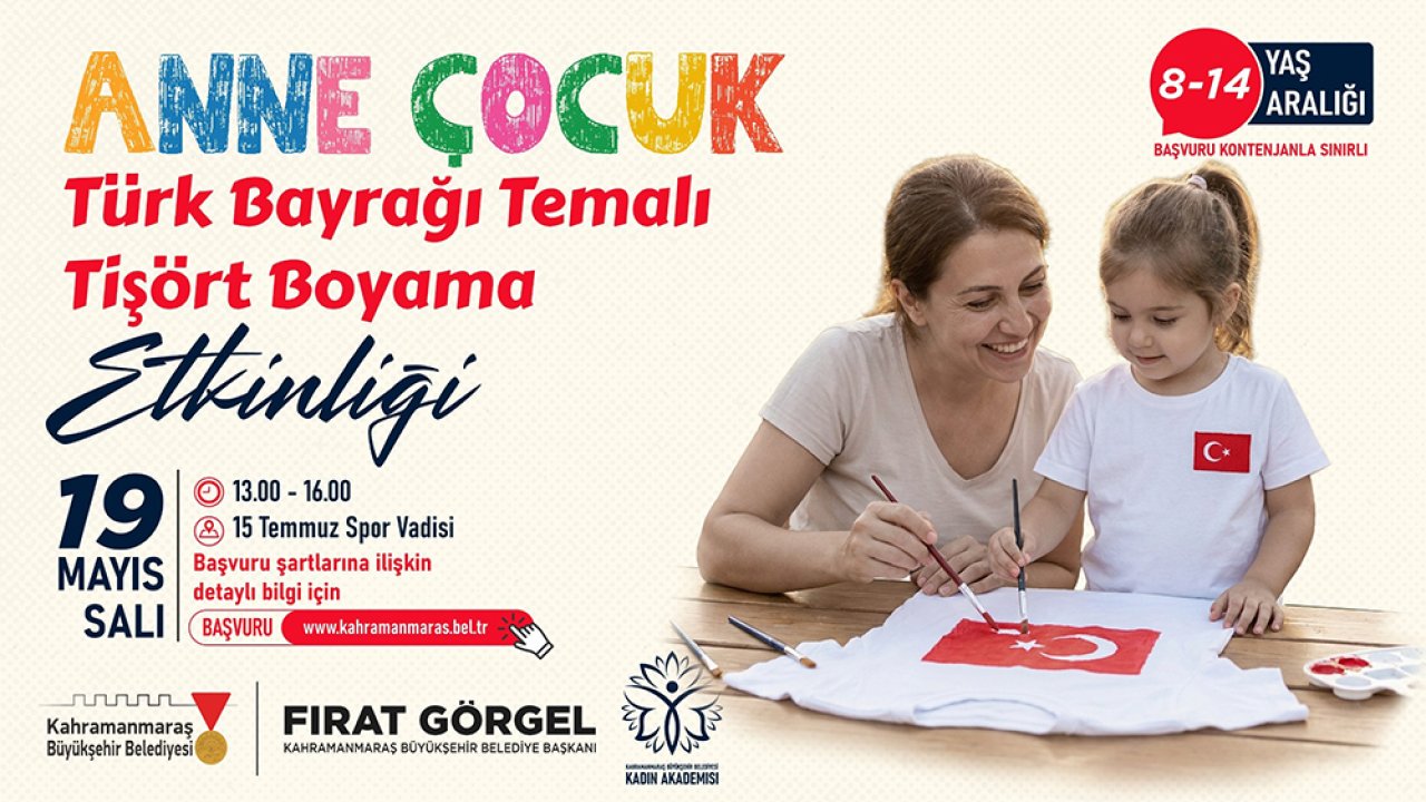 Büyükşehir’den 19 Mayıs’a Özel Anne – Çocuk Etkinliği; Başvurular Başladı!