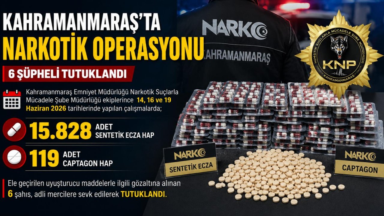 Kahramanmaraş’ta Narkotik Operasyonu: 6 tutuklama!