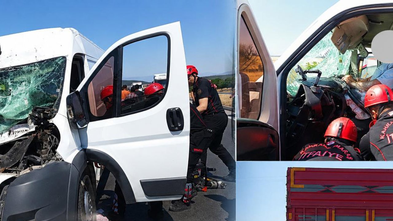 Kahramanmaraş’ta Ticari Araç Kamyona Arkadan Çarptı: 1 Yaralı