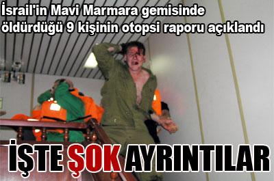 İsrailin öldürdüğü 9 kişinin otopsi raporu açıklandı