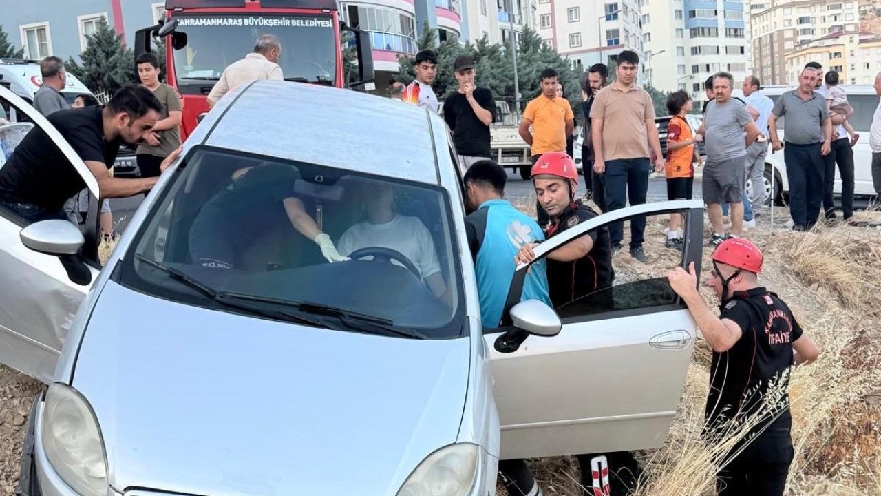 Kahramanmaraş’ta İki Otomobil Çarpıştı: 1 Yaralı