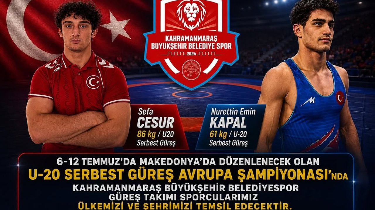 Kahramanmaraş Büyükşehir’in Genç Pehlivanları Avrupa Şampiyonası’nda