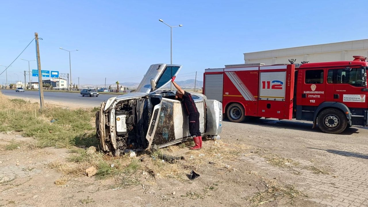 Kahramanmaraş’ta Otomobil Takla Attı: 2 Yaralı!