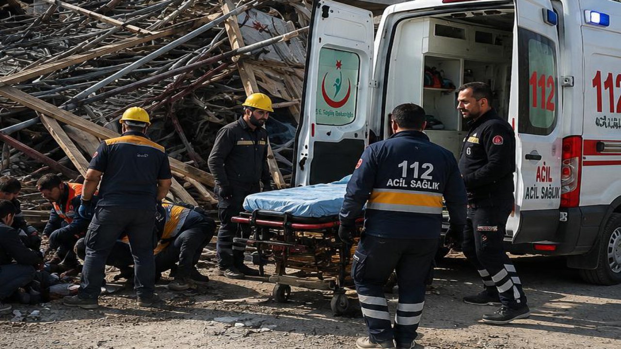 Kahramanmaraş’ta İnşaat İskelesi Çöktü: 4 İşçi Yaralandı