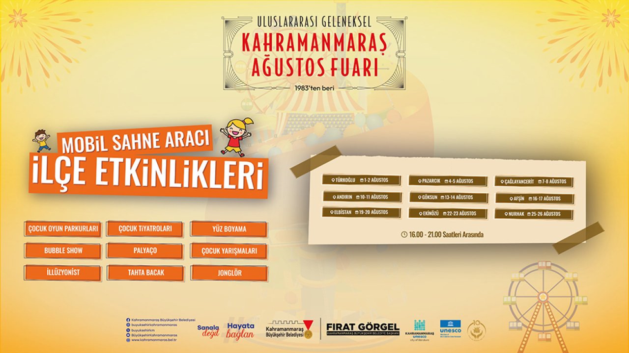 Geleneksel Ağustos Fuarı’nın Çocuk Etkinlikleri İlçelere Taşınıyor!