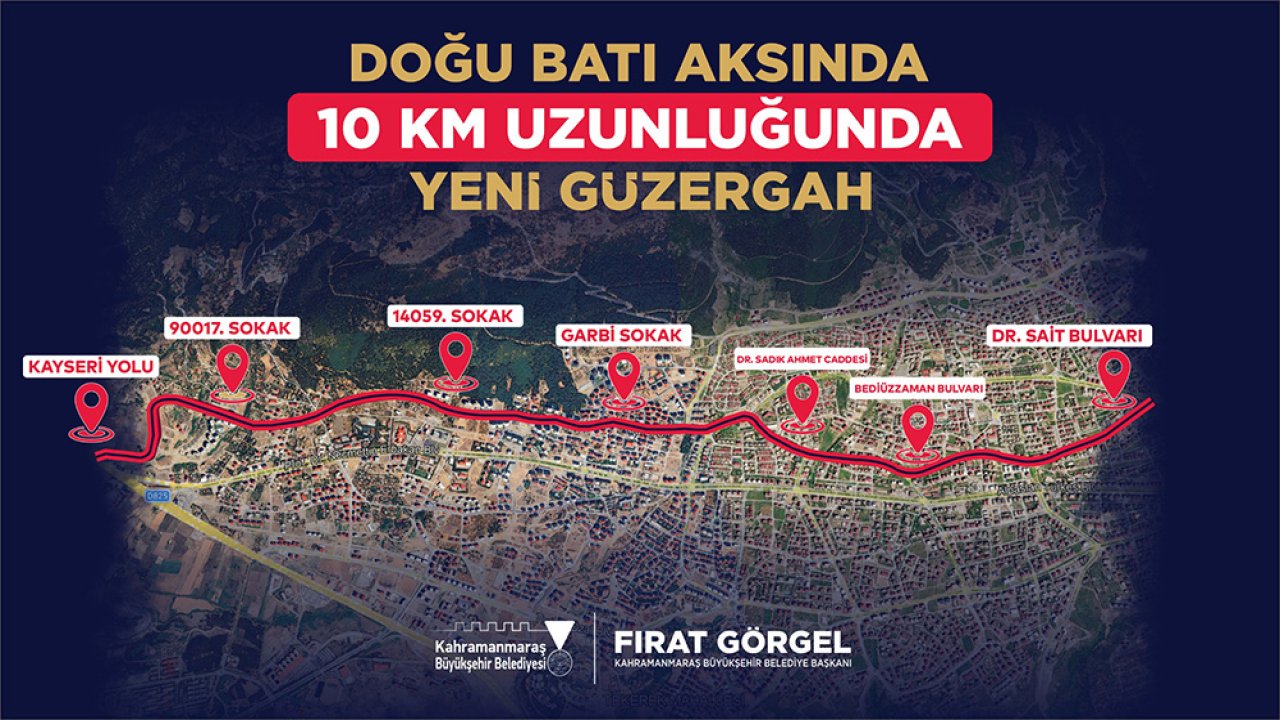 Kahramanmaraş’ta Doğu-Batı Ulaşımını Değiştirecek Proje: 10 Kilometrelik Hat