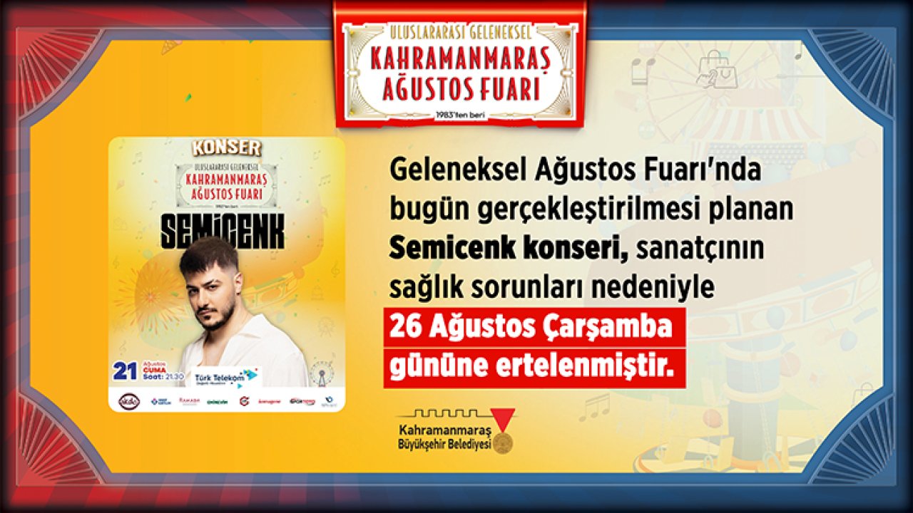 Semicenk Konseri Ertelendi!