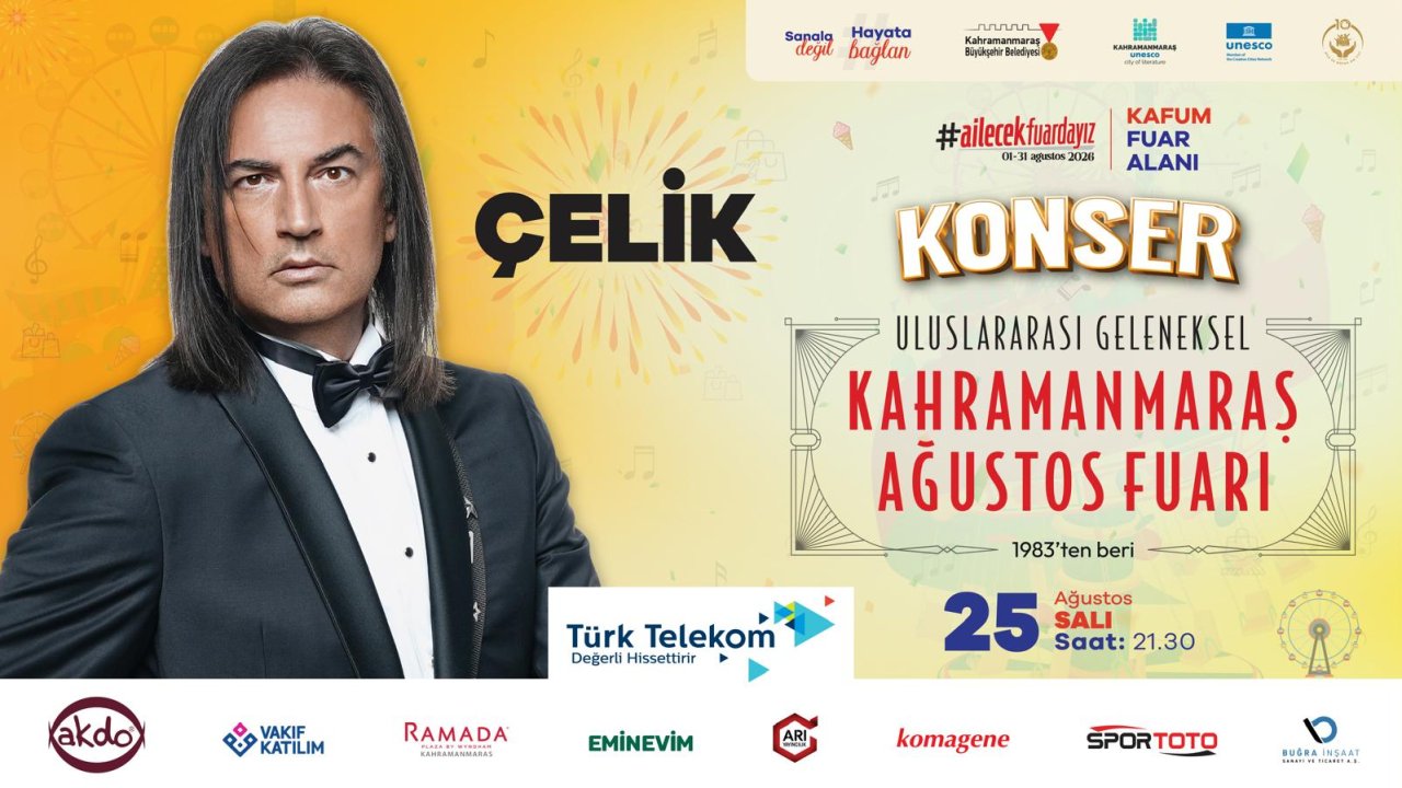 Ağustos Fuarı’nda Salı Günü Çelik Sahne Alacak!