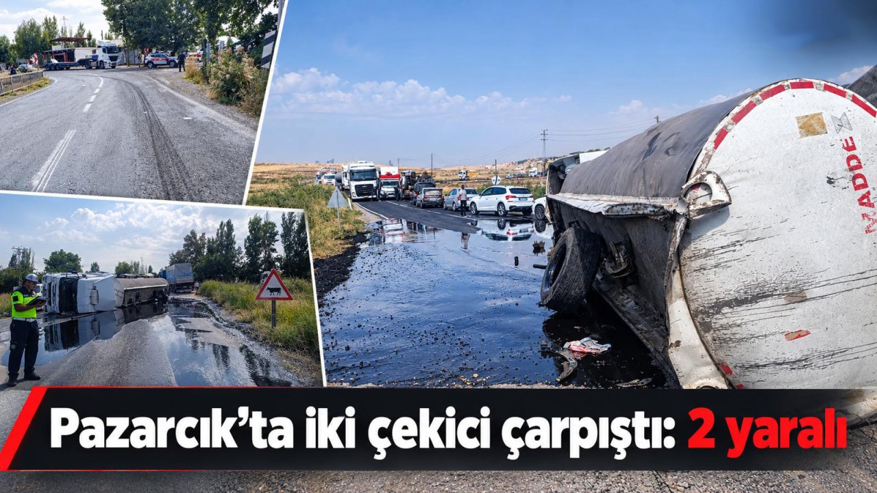 Kahramanmaraş’ta iki tır çarpıştı! 2 yaralı