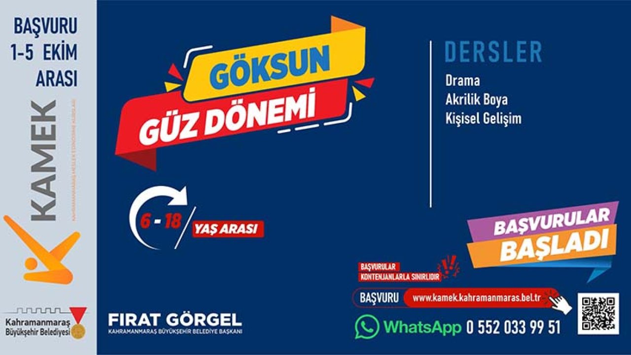 KAMEK ile Her İlçede Eğitim; Türkoğlu ve Göksun’da Kurs Kayıtları Başladı