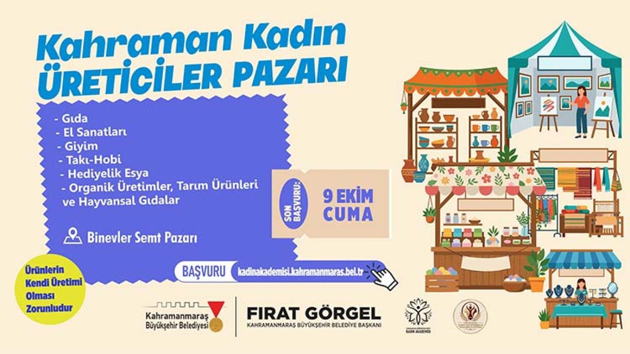 Kahraman Kadın Üreticiler Pazarı Kuruluyor!