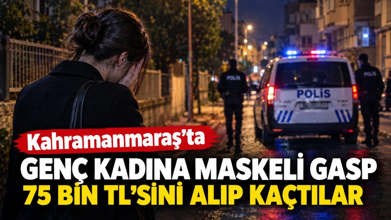 Kahramanmaraş’ta Maskeli Gasp! Genç Kadının 75 Bin Lirasını Alıp Kaçtılar