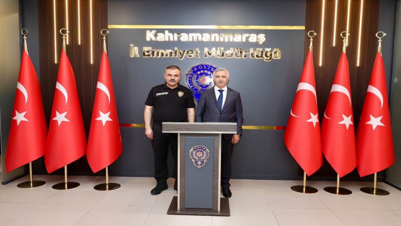 Kahramanmaraş Valisi Ünlüer, Emniyet Müdürü Beyti Kalaycı’yı ziyaret etti!