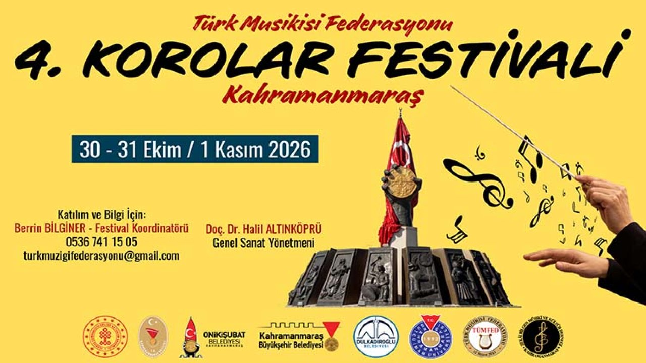 Kahramanmaraş, 4. TÜMFED Korolar Festivali’ne Ev Sahipliği Yapacak!