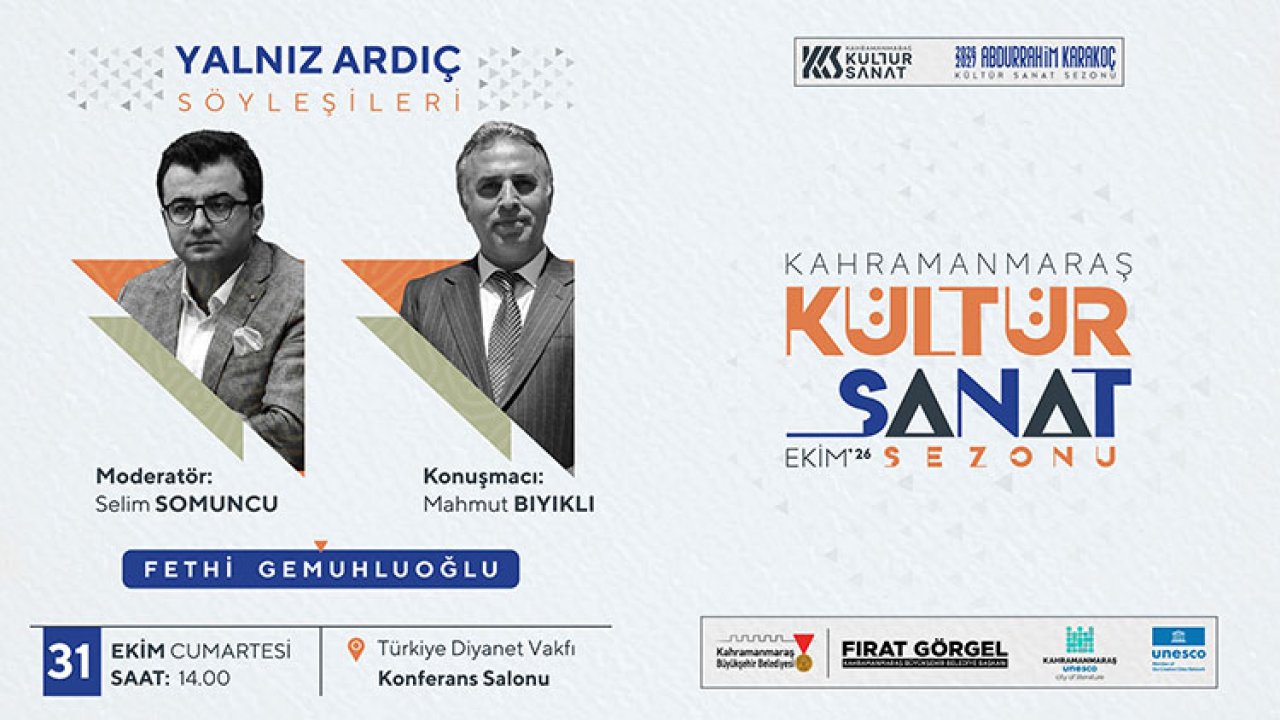 Büyükşehir’den 31 Ekim’de Edebiyat ve Gençlik İçin İki Özel Buluşma!