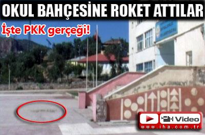 Okul bahçesine roket attılar!