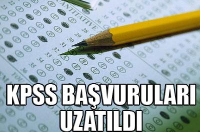 KPSS başvuru süresi uzatıldı