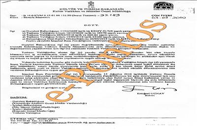 Sümela Manastırı’nda ayin için izin belgesi