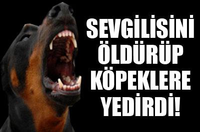 Sevgilisini öldürüp köpeklere yedirdi!