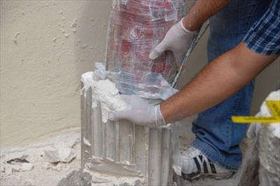 Beton kolon içerisinde uyuşturucu