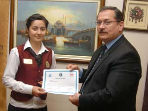 Turizm personeline hijyen eğitimi sertifikası