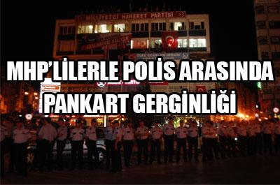 Aydında pankart gerginliği