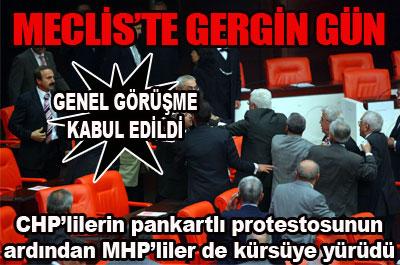 Mecliste gergin gün