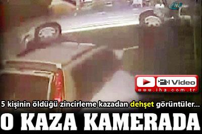 Dehşet kaza kamerada