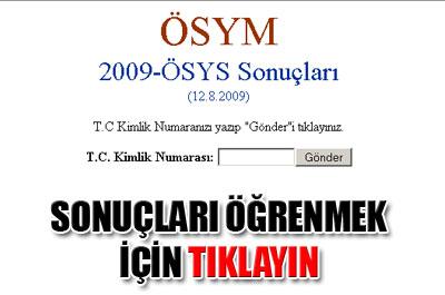ÖSS sonuçları açıklandı