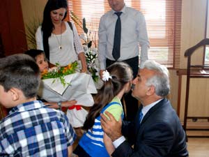 Okul öncesi öğrencileri müdür Alkan’ı ziyaret etti.