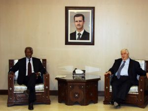 Annan Şam’da Dışişleri Bakanı Muallim İle Görüştü