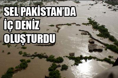 Sel Pakistanda iç deniz oluşturdu