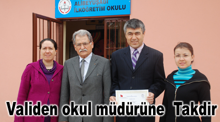 Validen okul müdürüne  Takdir