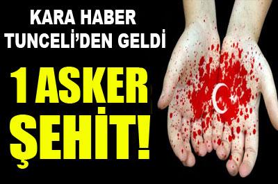 Tuncelide çatışma: 1 şehit
