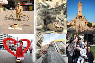 Canlı heykeller Altın Portakalda