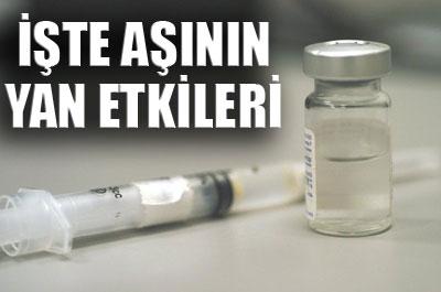 İşte aşının yan etkileri