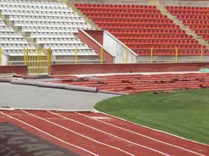 12 Şubat stadında yenileme çalışmaları