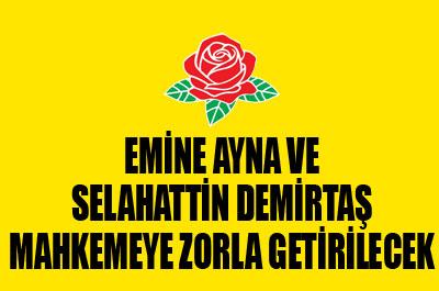 DTPli Ayna ve Demirtaş mahkemeye zorla getirilecek