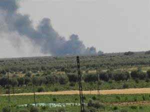 Türkiye-Suriye Sınırındaki Yangın